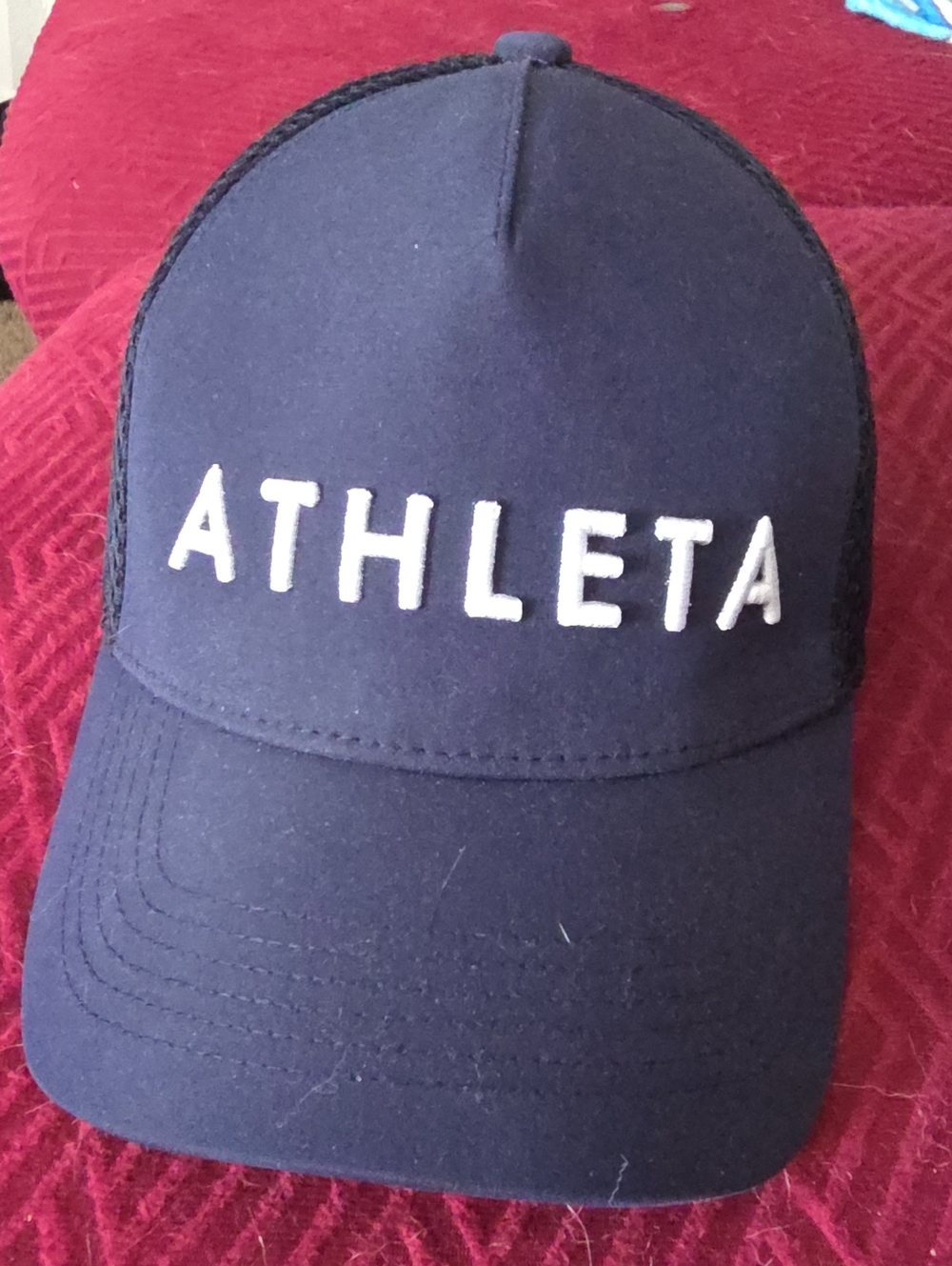 Athleta Navy Baseball Cap with White Logo